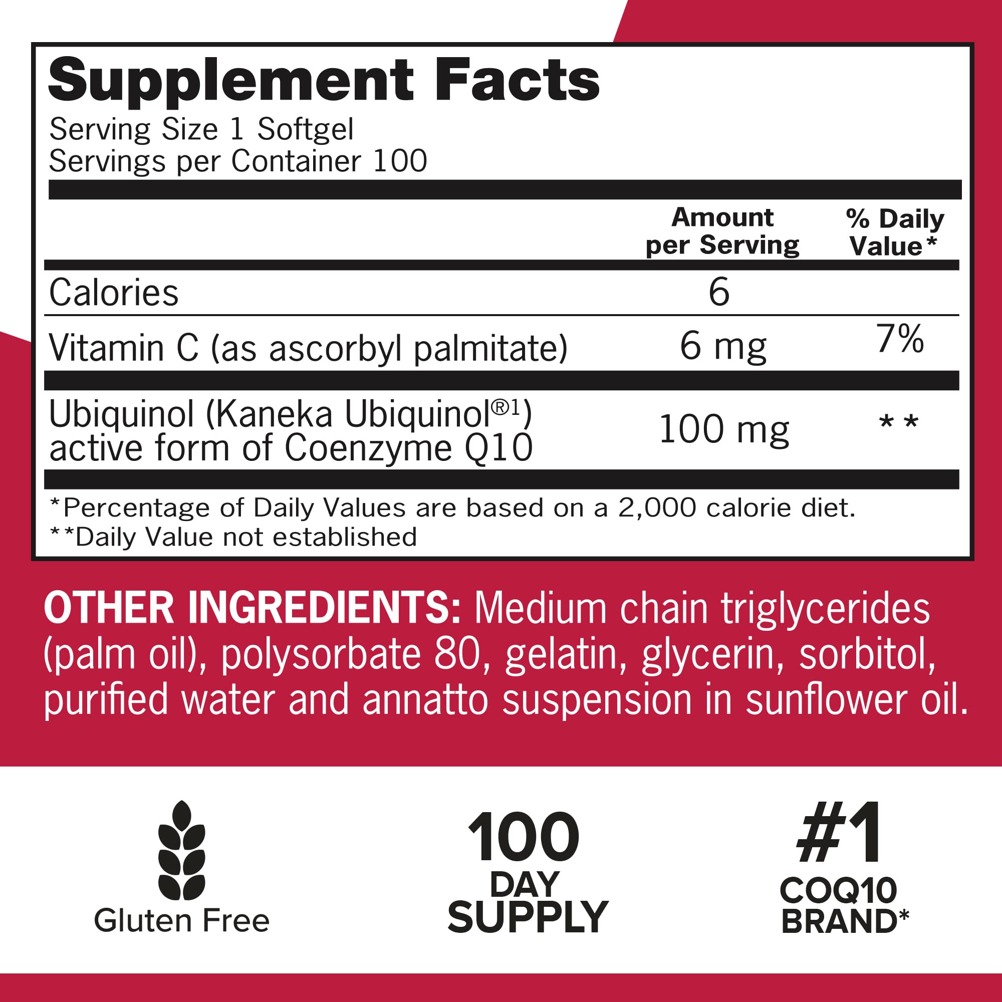 Qunol Mega CoQ10 Ubiquinol 100mg Capsules close-up