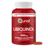 Qunol Mega CoQ10 Ubiquinol 100mg capsules front view