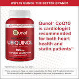 Qunol Mega CoQ10 Ubiquinol capsules with measuring spoon
