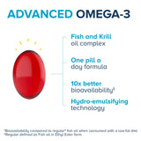 Qunol Omega-3 Fish and Krill Oil Supplement back view