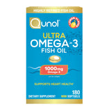 Qunol Omega-3 Softgels 1000mg front view packaging