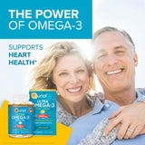 Qunol Omega-3 Softgels 1000mg softgels in a clear bottle