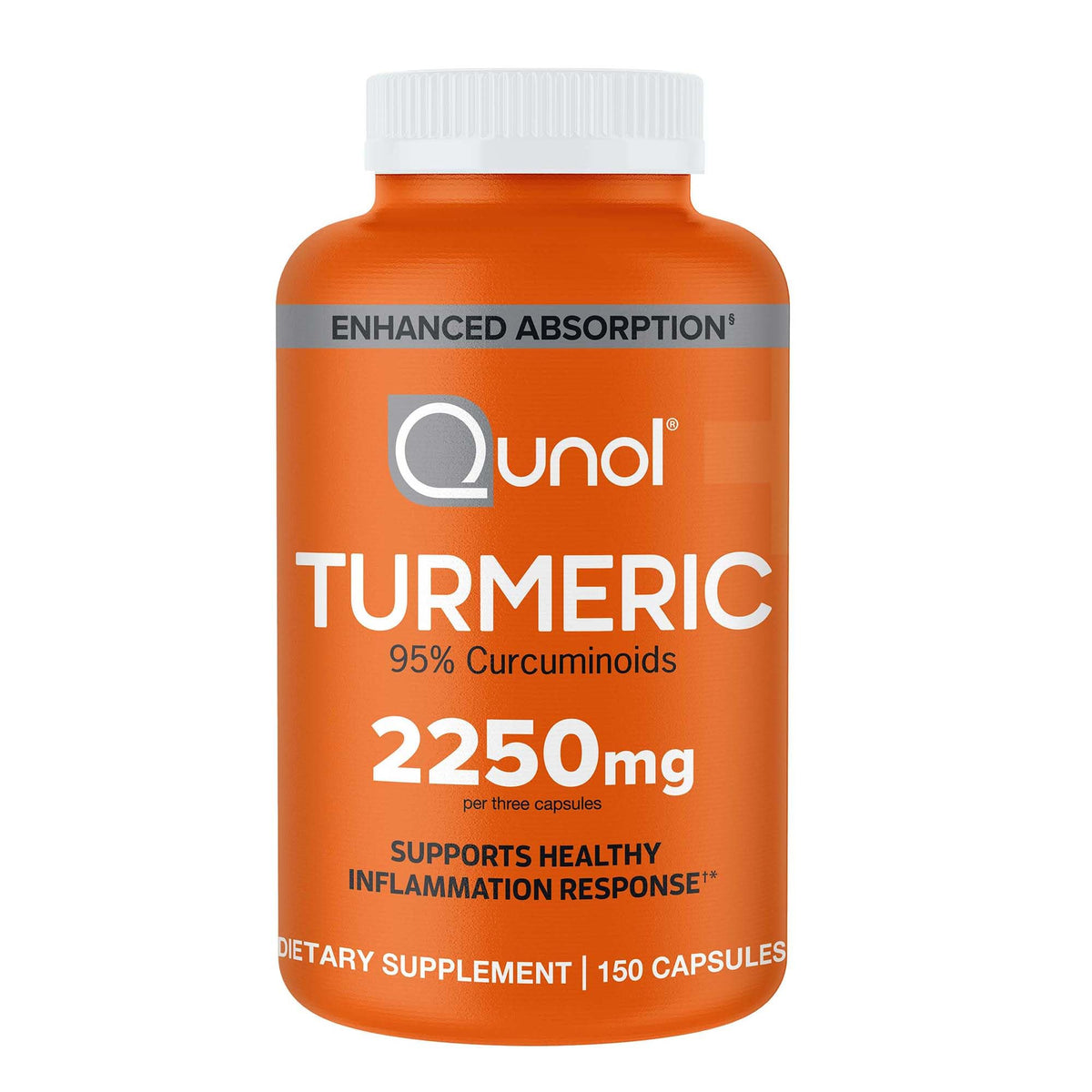 Qunol Turmeric Capsules 2250mg front view