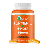 Qunol Turmeric Curcumin Capsules 2400mg front view