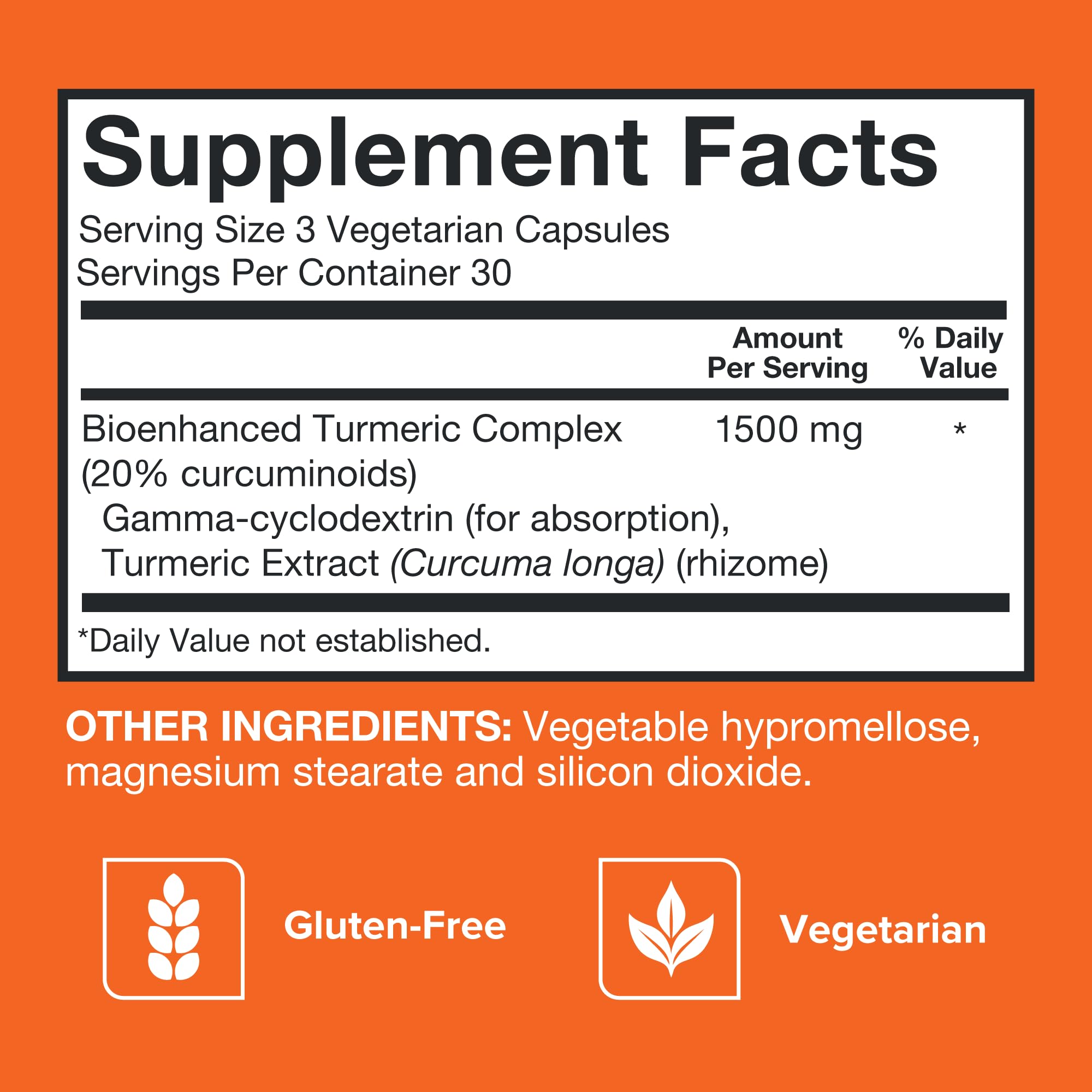 Qunol Turmeric Curcumin Extra Strength 1500mg supplement side view