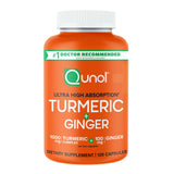 Qunol Turmeric & Ginger Capsules bottle front view