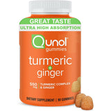 Qunol Turmeric Ginger Gummies front view with packaging