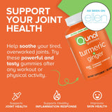 Qunol Turmeric Ginger Gummies showing tangerine flavour