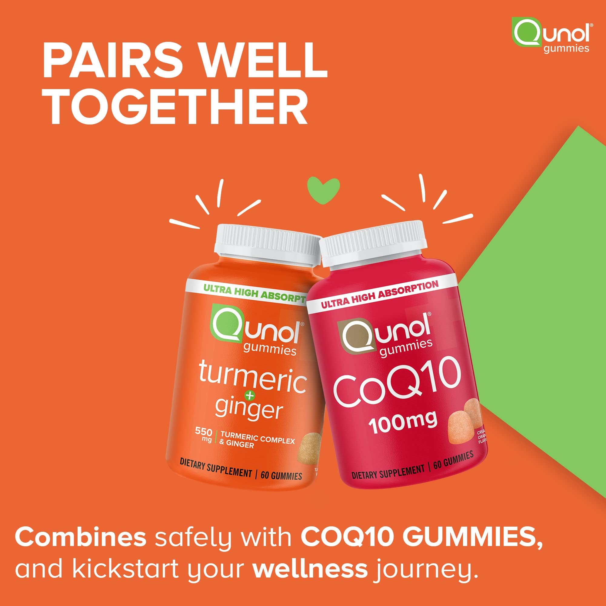 Qunol Turmeric Ginger Gummies side view of packaging