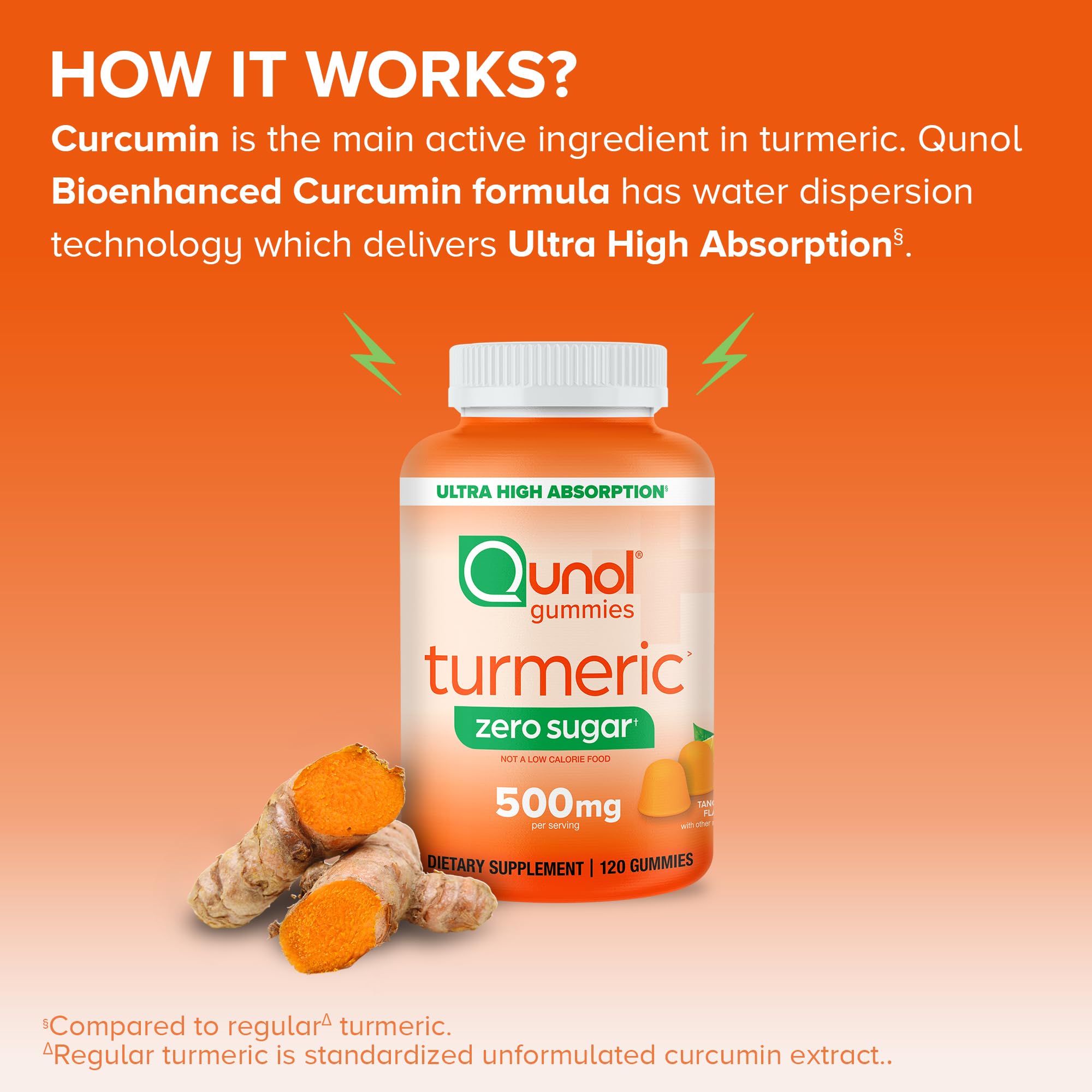 Qunol Turmeric Gummies gummies in a bowl