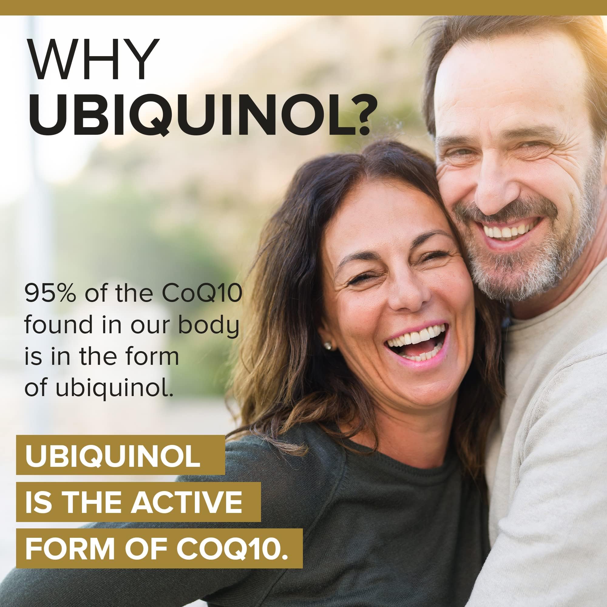 Qunol Ubiquinol CoQ10 100mg supplement capsules close-up