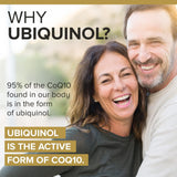 Qunol Ubiquinol CoQ10 100mg supplement capsules close-up