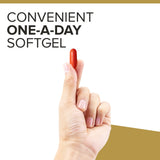 Qunol Ubiquinol CoQ10 100mg supplement capsules in hand
