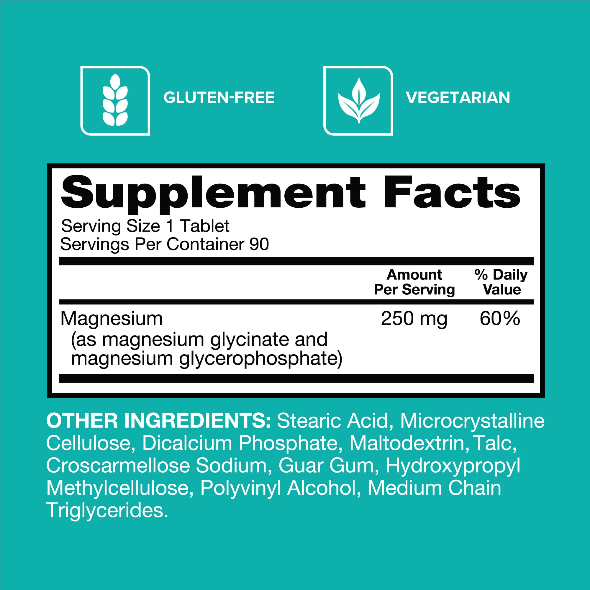 Qunol Ultra Magnesium 250mg ingredients list