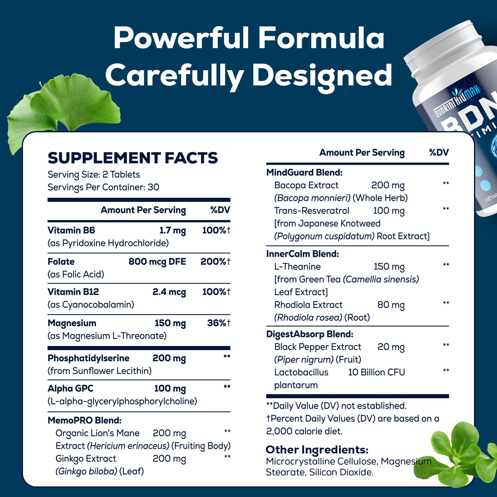Quorinthiumax Brain Support Supplement capsule close-up
