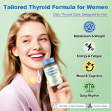 Quorinthiumax Thyroid Extracts capsules on a wooden surface