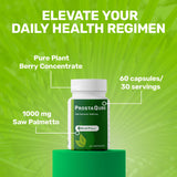 QurItAll ProstaQure Saw Palmetto Supplement 1000mg bottle with cap