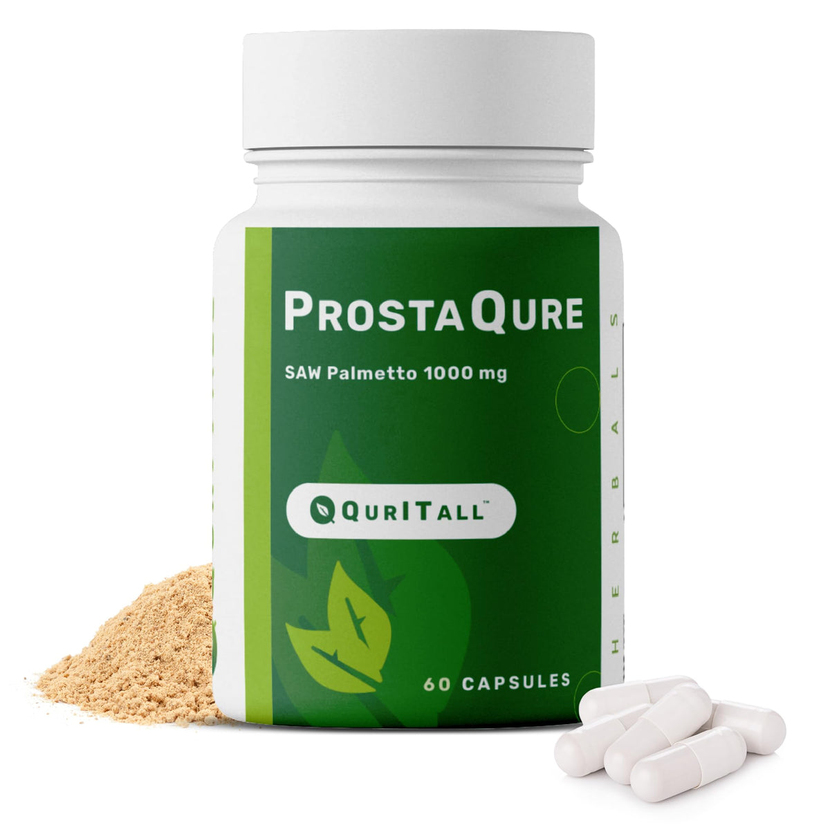 QurItAll ProstaQure Saw Palmetto Supplement 1000mg front view