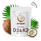 QVQ Vitamin D3 + K2 softgels front view packaging