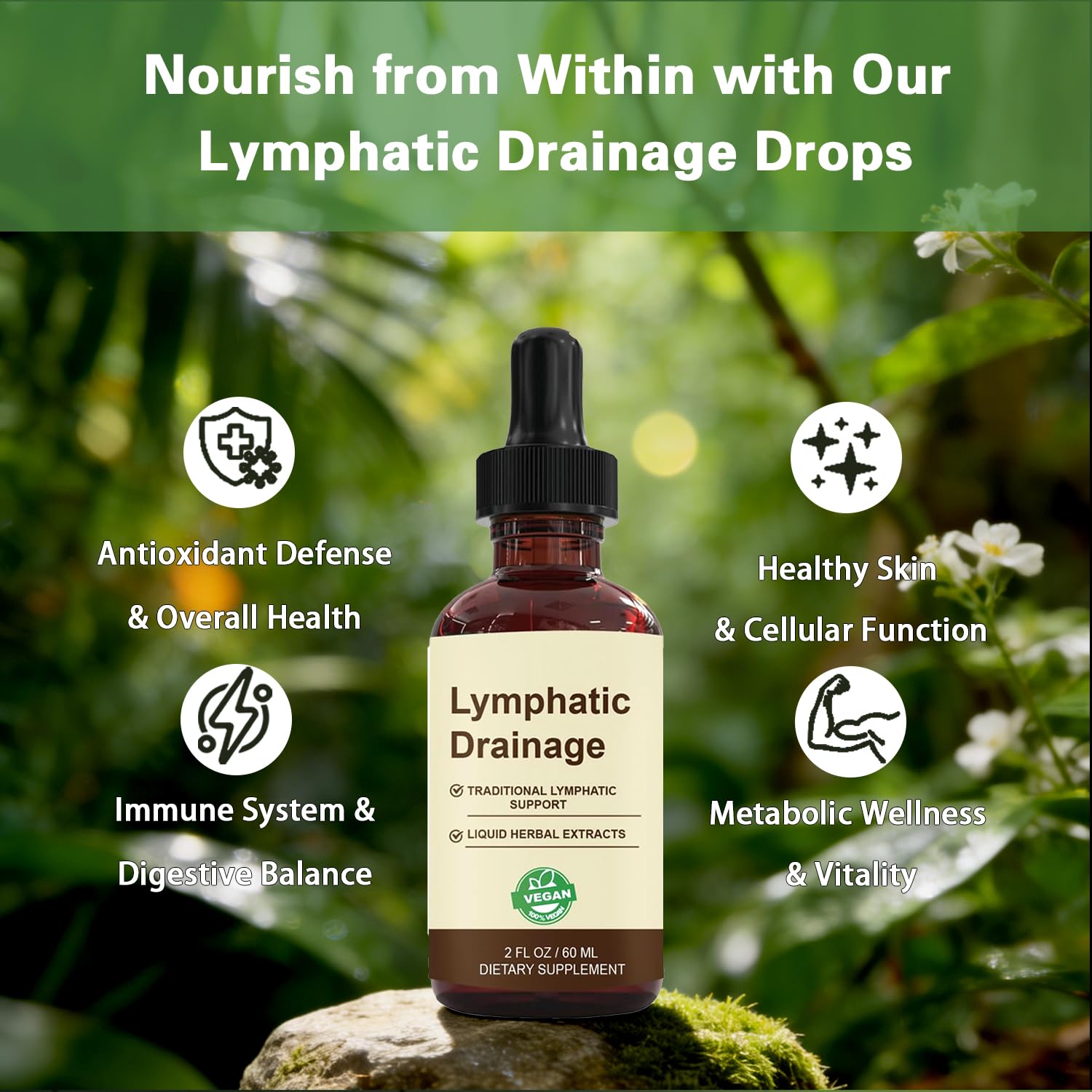QYGCHUSIN Echinacea Lymphatic Drainage Drops 2 fl oz bottle