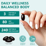 QZFICNJY Echinacea Lymphatic Drainage Capsules on a wooden table