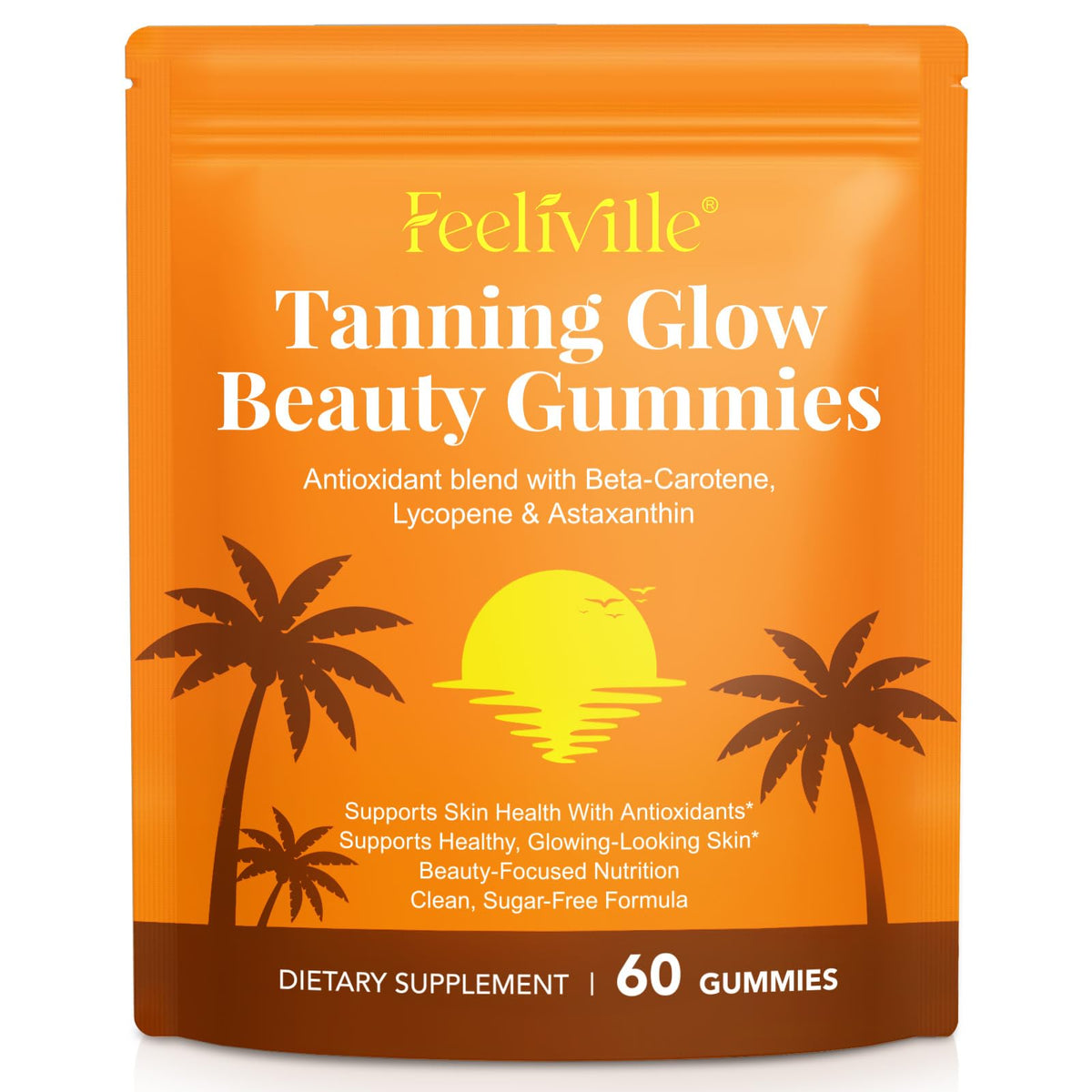 QZFICNJY Tanning Gummies 60 count front view