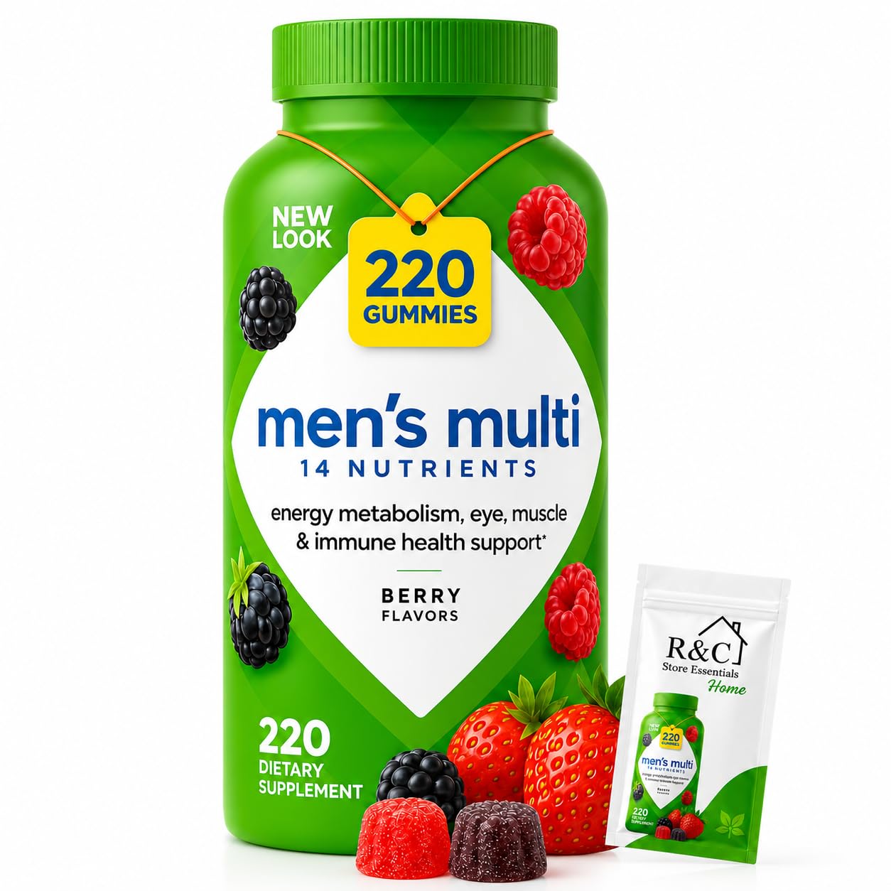 R&C Store Essentials Home Multivitamins 220 Gummies front view