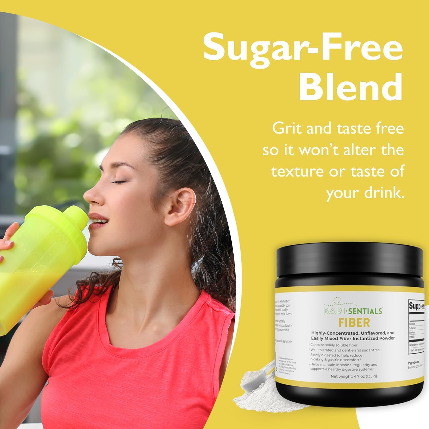 R-Kane Nutritionals Soluble Fibre Powder 200g mixed in a glass