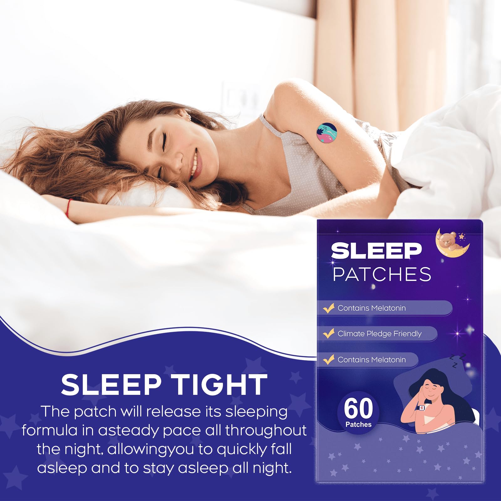 RAAYAM Sleep Patches showing water-resistant feature