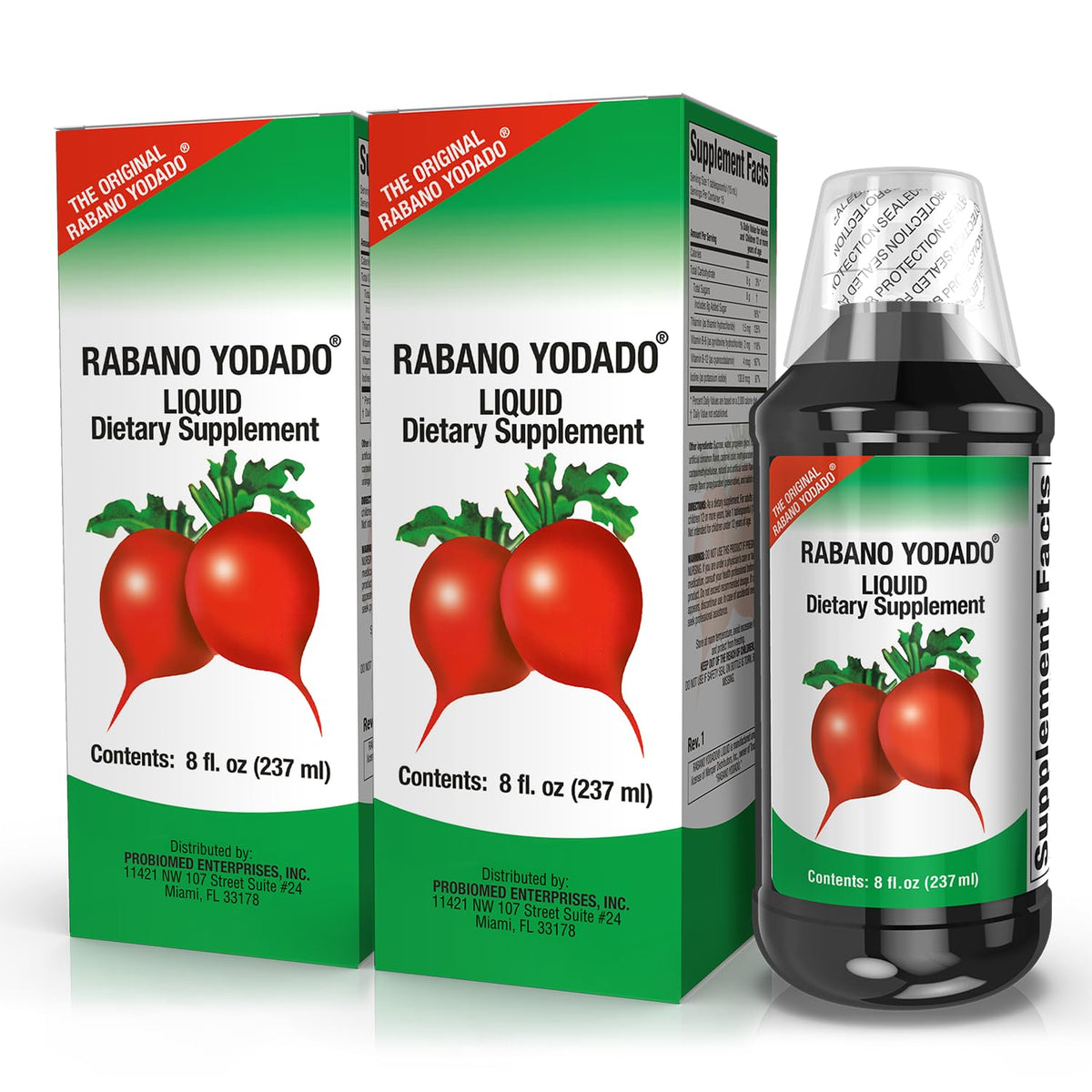 Rabano Yodado Liquid Vitamin & Mineral Supplement front view