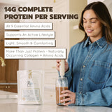 Rae Basics Bone Broth Hot Chocolate cold shake with ice