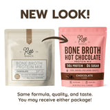 Rae Basics Bone Broth Hot Chocolate scoop with powder