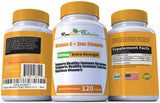RaeSun Botanics Zinc & Vitamin C Supplement side view with label