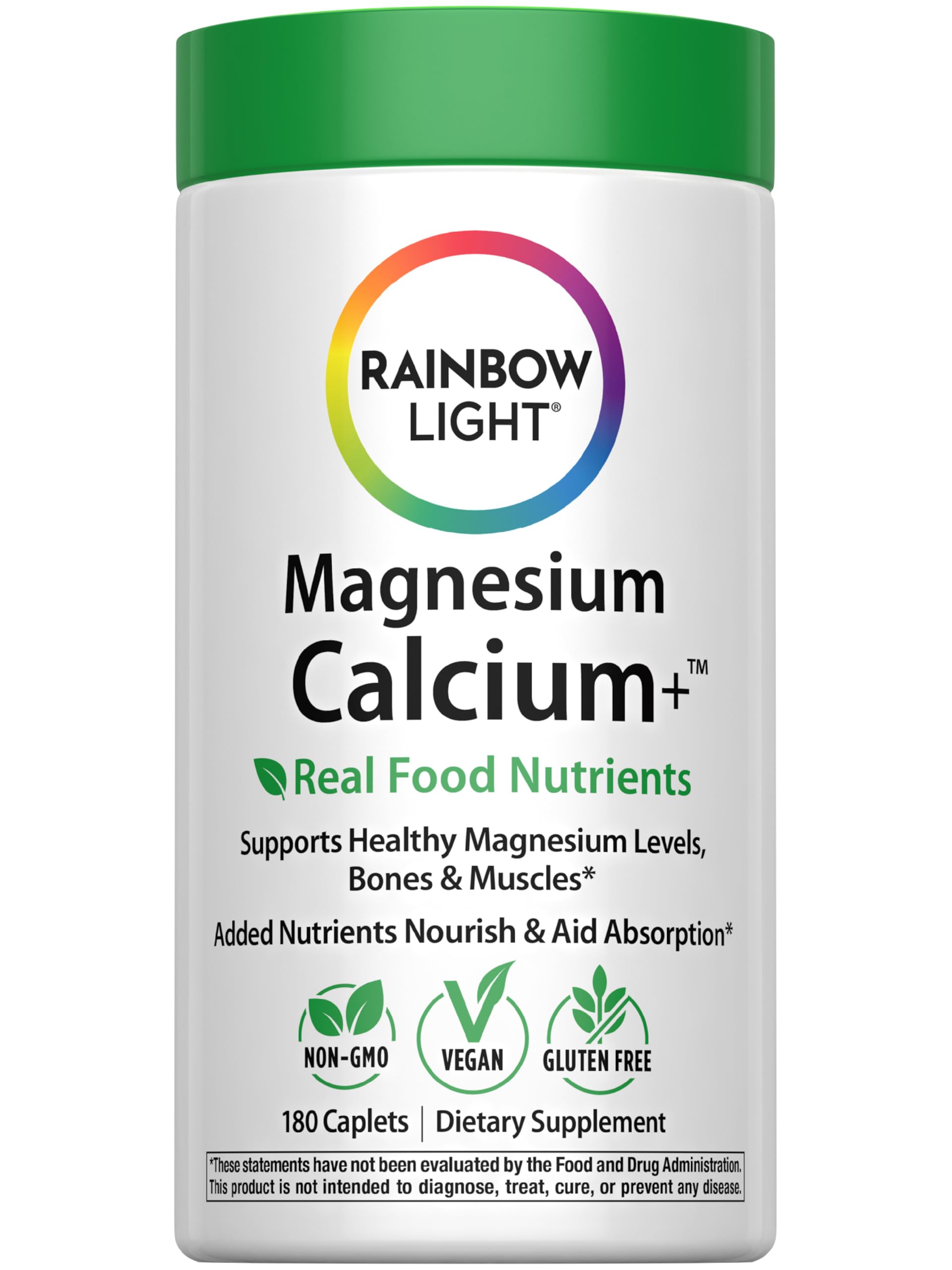 Rainbow Light Calcium + Magnesium Supplement front view