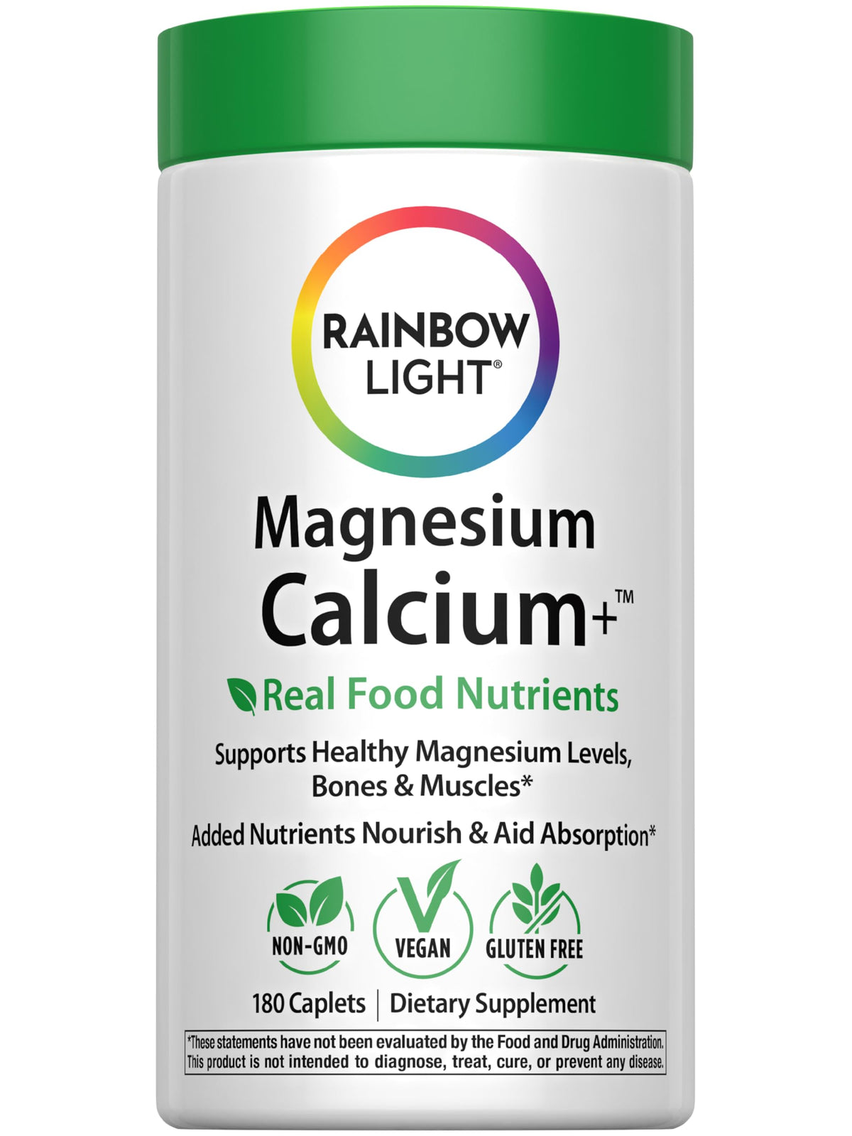 Rainbow Light Calcium + Magnesium Supplement front view