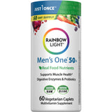 Rainbow Light Men's One 50+ Multivitamin 60 vegetarian caplets front view