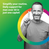 Rainbow Light Men’s One 50+ Multivitamin back view with ingredient list