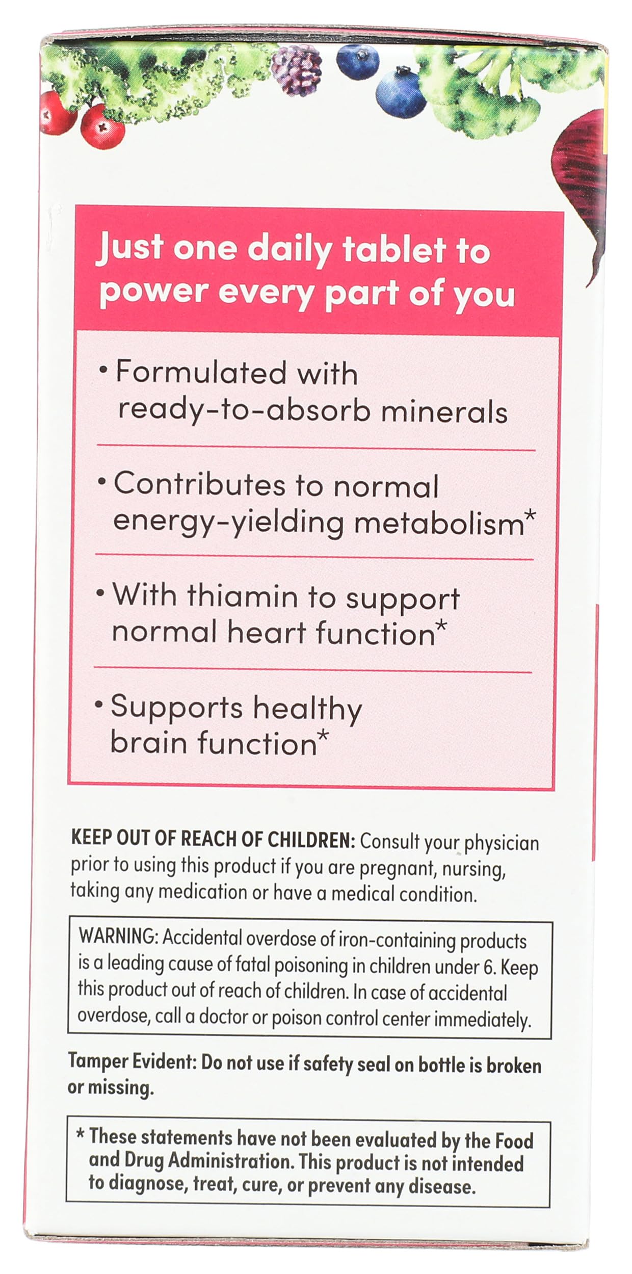 Rainbow Light Multivitamin 245g with fresh organic vegetables