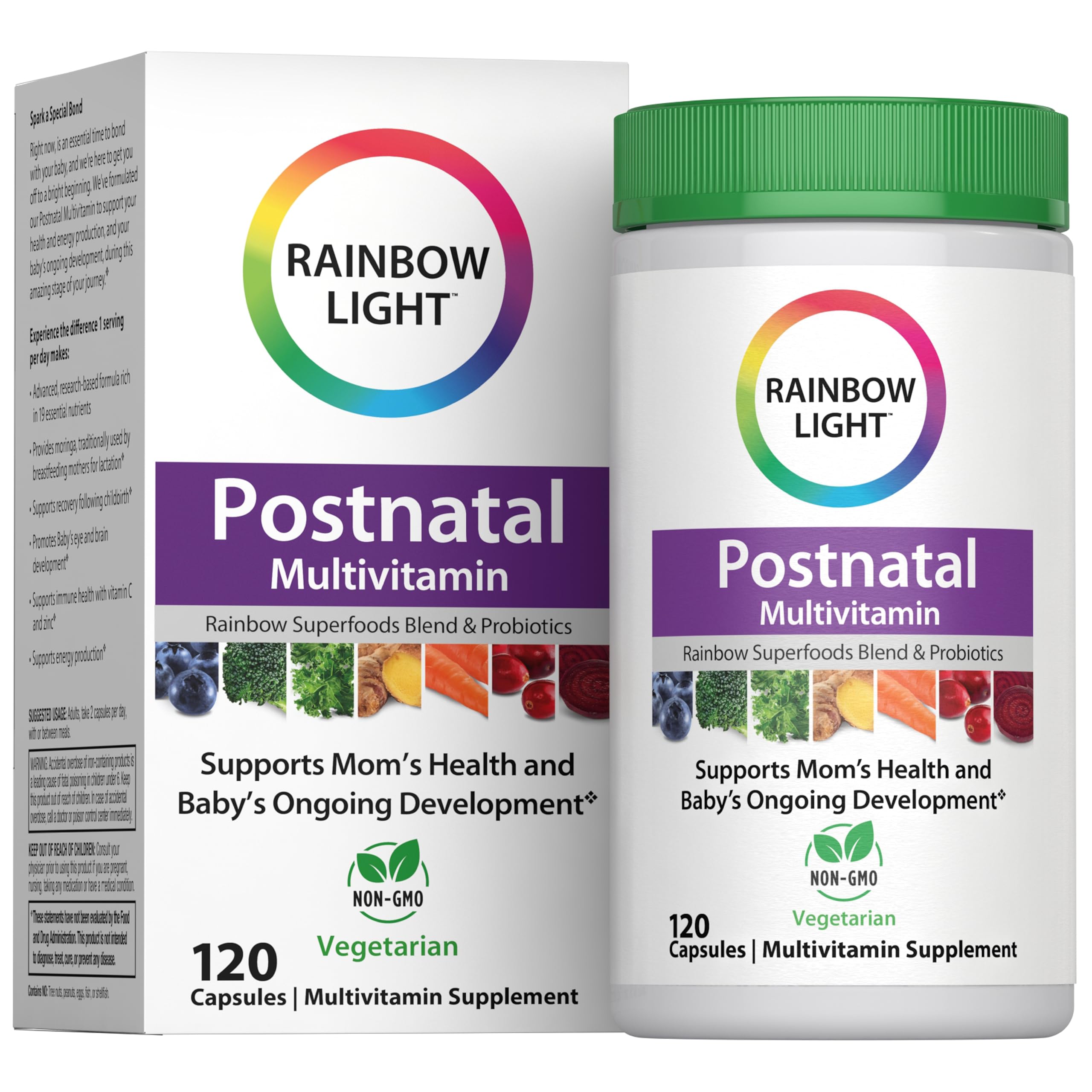 Rainbow Light Postnatal Multivitamin 120 Count front view