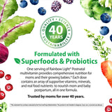 Rainbow Light Postnatal Multivitamin with a glass of water
