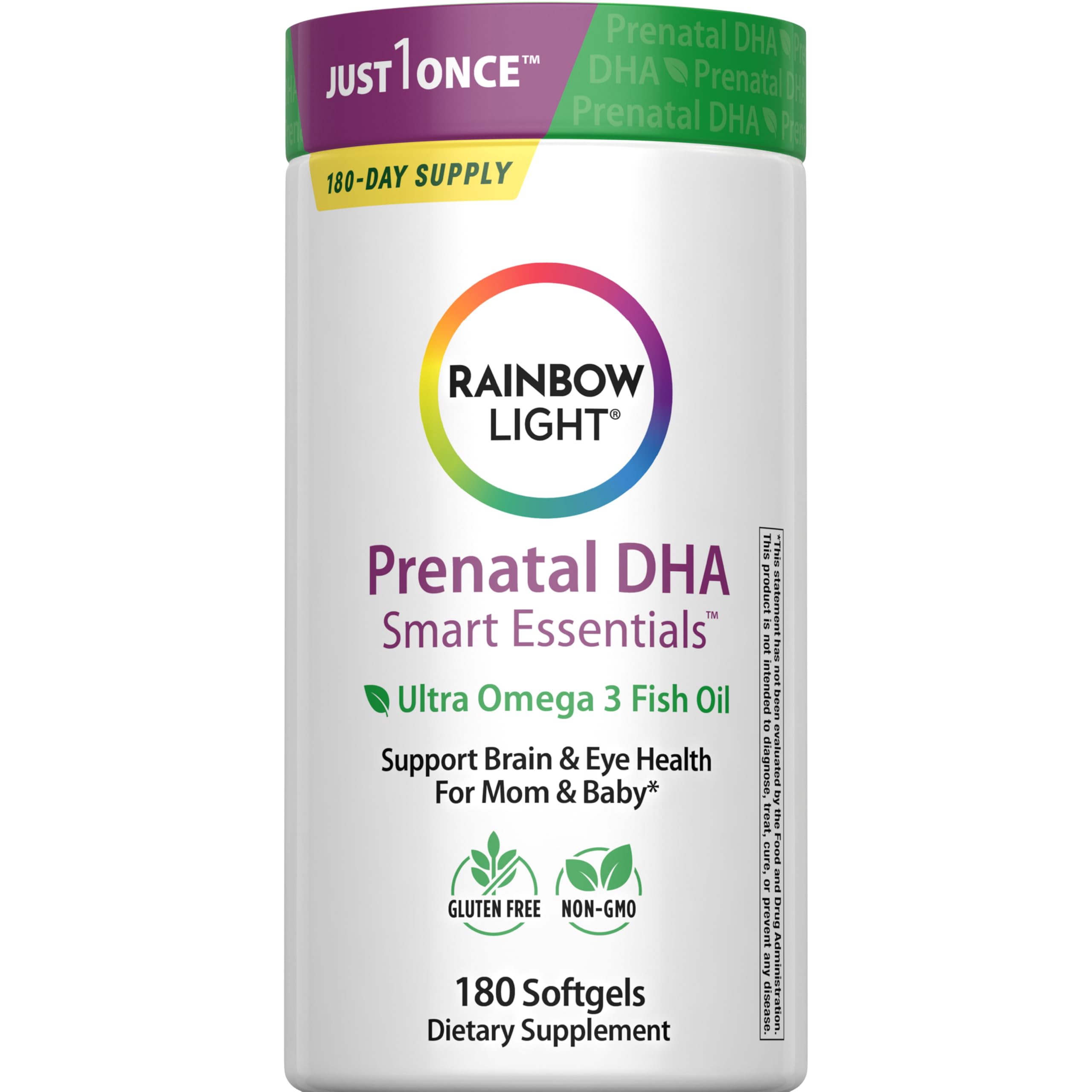 Rainbow Light Prenatal DHA Fish Oil Softgels front view