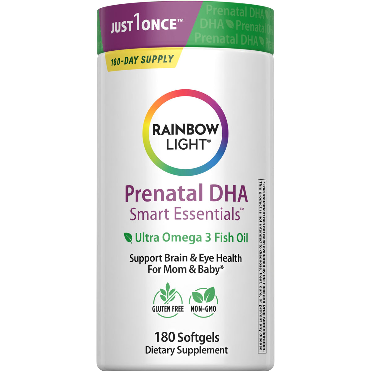 Rainbow Light Prenatal DHA Fish Oil Softgels front view