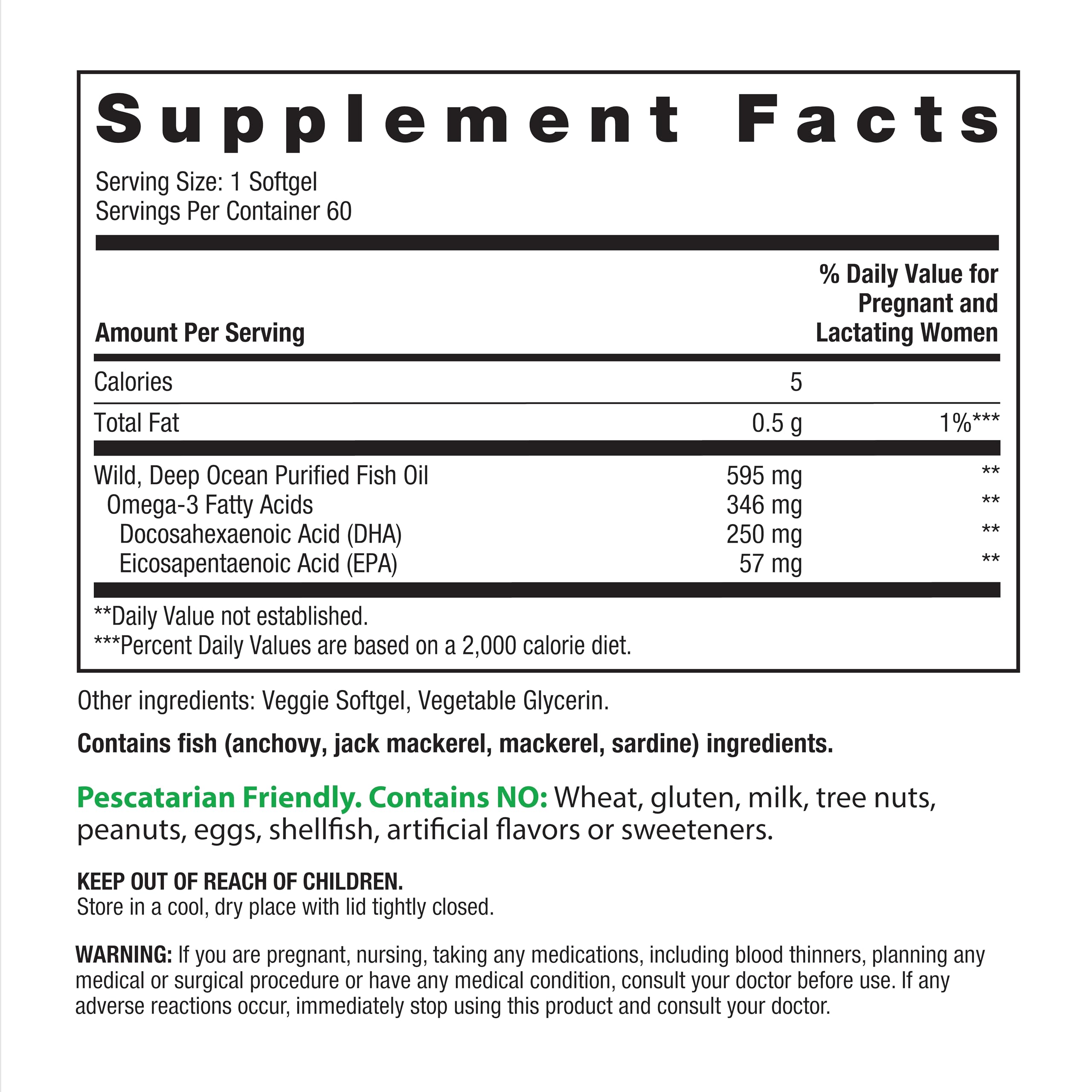 Rainbow Light Prenatal DHA Fish Oil Softgels side view