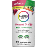Rainbow Light Women's One 50+ Multivitamin front view of packaging