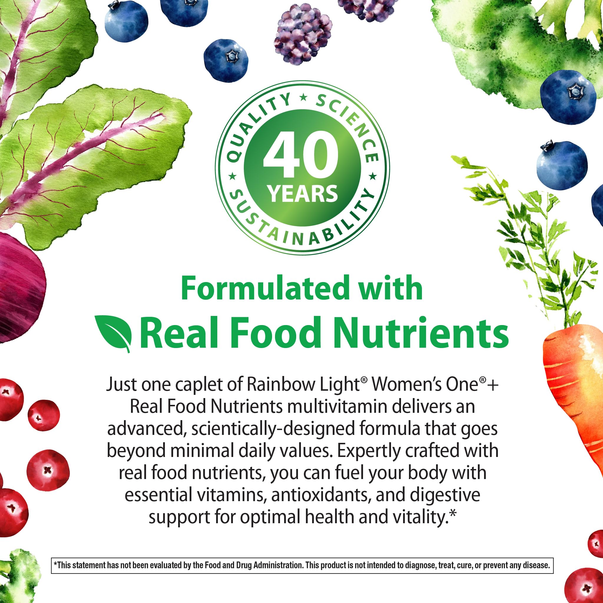 Rainbow Light Women's One+ Multivitamin with fresh vegetables