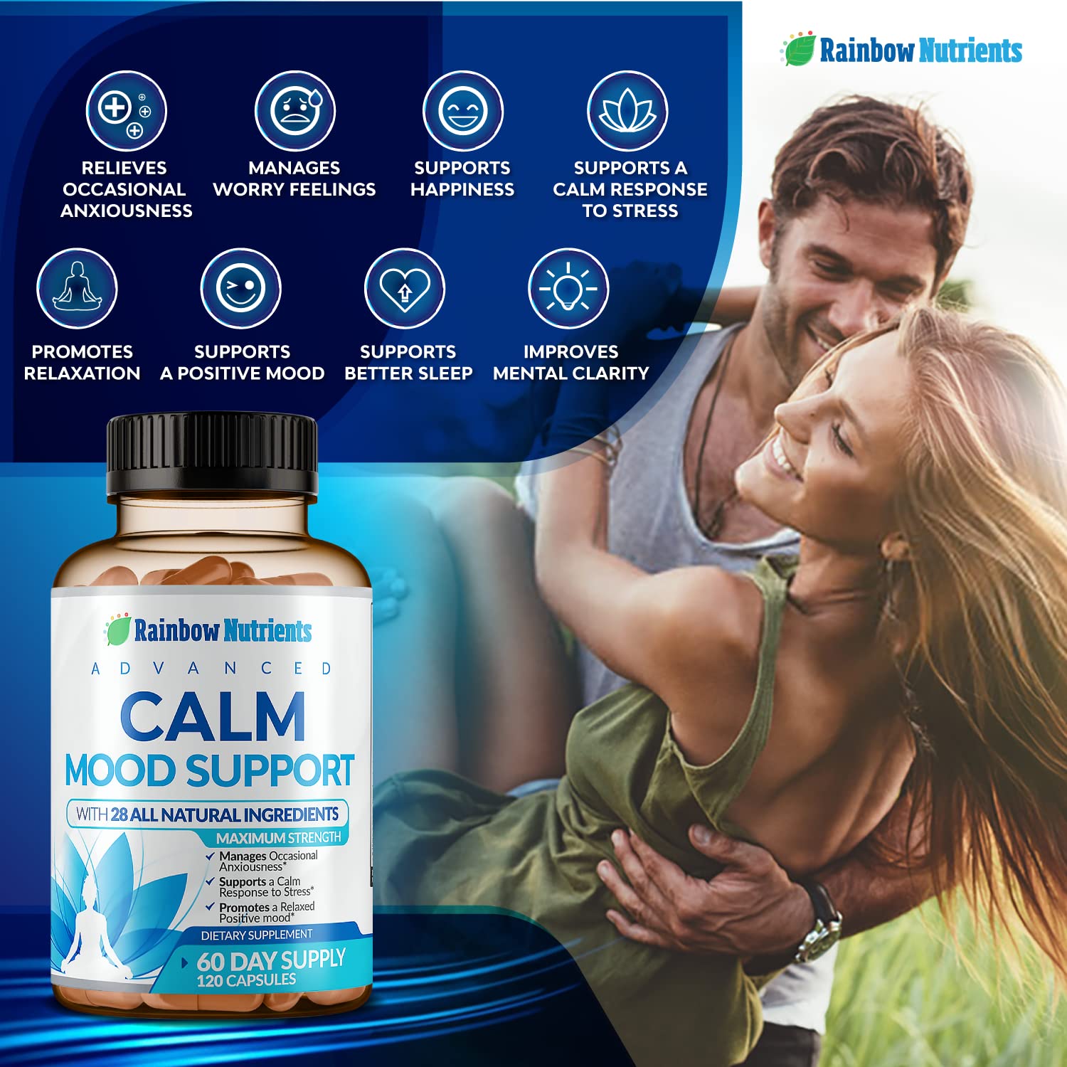 Rainbow Nutrients Calm Mood Support Supplement packaging