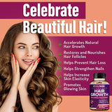 Rainbow Nutrients Hair Growth Supplement capsules in a clear container