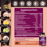 Rainbow Nutrients Hair Growth Supplement side view showing packaging details