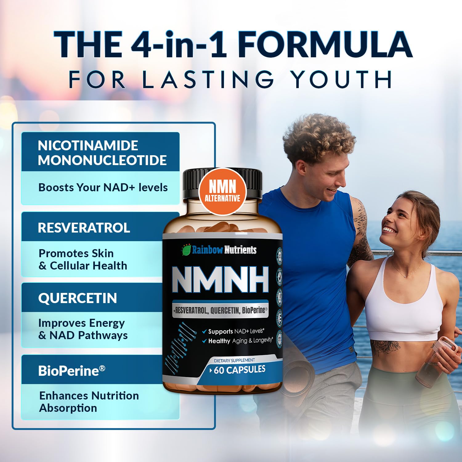Rainbow Nutrients NMNH Resveratrol Capsules ingredients list