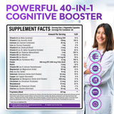 Rainbow Nutrients Nootropic Brain support 41 in 1 Supplement bottle with measuring spoon